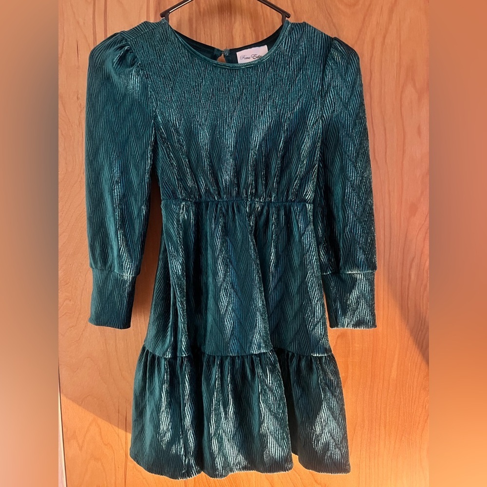 Rare Editions Velvet Green Dress